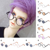Maxbell 2 Pieces 1/3 BJD Hippy Round Glasses Eyewear for SD DOD Doll