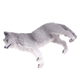 Maxbell Maxbell Lifelike Cute Nature Wild Animal Model Figurine Action Figures Kids Playset Toy Gray Wolf