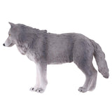 Maxbell Maxbell Lifelike Nature Wild Animal Model Figurine Action Figures Kids Playset Toy Gray Wolf #2