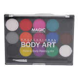Maxbell 2 Sets 15 Colors Non-toxic Face Body Painting Halloween Fancy Party Art Kits