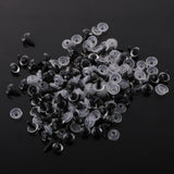 Maxbell 200 Pieces Plastic Safety Eyes for Bear Doll DIY Craft 10mm 12mm Clear