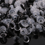 Maxbell 200 Pieces Plastic Safety Eyes for Bear Doll DIY Craft 10mm 12mm Clear