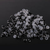 Maxbell 200 Pieces Plastic Safety Eyes for Bear Doll DIY Craft 10mm 12mm Clear