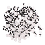 Maxbell 200 Pieces Plastic Safety Eyes for Bear Doll DIY Craft 10mm 12mm Clear