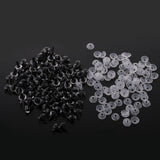 Maxbell 200 Pieces Plastic Safety Eyes for Bear Doll DIY Craft 10mm 12mm Clear