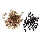 Maxbell 200 Pieces Plastic Safety Eyes for Bear Doll DIY Craft 10mm 12mm Clear
