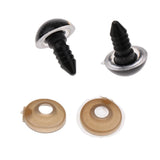 Maxbell 200 Pieces Plastic Safety Eyes for Bear Doll DIY Craft 10mm 12mm Clear