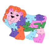 Maxbell Maxbell 26 Pieces Wooden Alphabet Puzzle Number Animal Jigsaw Kid Preschool Educational Building Blocks Toy Lion