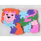 Maxbell Maxbell 26 Pieces Wooden Alphabet Puzzle Number Animal Jigsaw Kid Preschool Educational Building Blocks Toy Lion