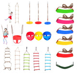 Maxbell Kids Tree Hanging Disc Rope Swing & Climbing Ladder Toy Set Garden Playing