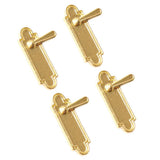 Maxbell 4x4 Pieces Dollhouse Miniature Alloy Door Locks 1/12 Dolls House Accessories
