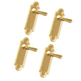 Maxbell 4x4 Pieces Dollhouse Miniature Alloy Door Locks 1/12 Dolls House Accessories