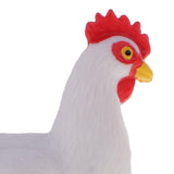 Maxbell Maxbell Environmental PVC Realistic Zoo Figures Jungle Farm Animals Cock Figurine Kids Toy Party Bag Favor White