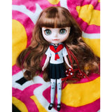 Maxbell Natural Skin Nude Body and Cute School Uniform Clothes for 1/6 Blythe Doll