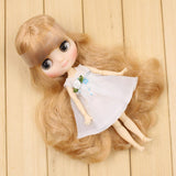 7xCute Flower White Sleeveless Princess Dress Outfit for 20cm 8'' Blythe Dolls