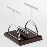 Maxbell Maxbell T-Shaped Newton's Cradle Balance Ball Physics Science Pendulum Classic Desk Toy Wine Red