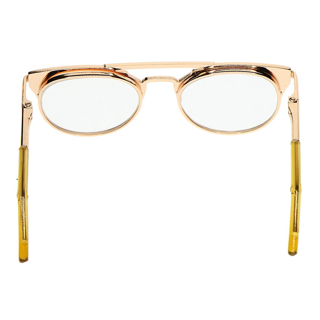 Maxbell Cat Eye Metal Frame Sunglasses for Blythe Doll Clear Lens