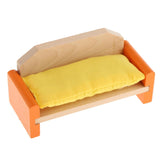 Maxbell Kids Pretend Role Play Wooden Toy Dollhouse Furniture + Family Members Set