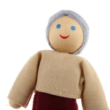 Maxbell Kids Pretend Role Play Wooden Toy Dollhouse Furniture + Family Members Set