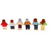 Maxbell Kids Pretend Role Play Wooden Toy Dollhouse Furniture + Family Members Set