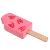 Maxbell 2 Pieces Wooden Mini Popsicle Food Play Set Kids Kitchen Pretend Play Toy