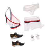 3x1/6 Scale White Cheerleading Uniform and Shoes for 12'' Action Figure
