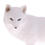 Maxbell Maxbell Lifelike Simulation Widlife White Fox Animals Model Figurine Kids Action Figure Science Nature Toys Home Decoration