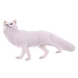 Maxbell Maxbell Lifelike Simulation Widlife White Fox Animals Model Figurine Kids Action Figure Science Nature Toys Home Decoration