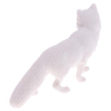 Maxbell Maxbell Lifelike Simulation Widlife White Fox Animals Model Figurine Kids Action Figure Science Nature Toys Home Decoration