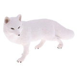 Maxbell Maxbell Lifelike Simulation Widlife White Fox Animals Model Figurine Kids Action Figure Science Nature Toys Home Decoration