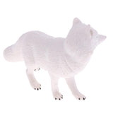 Maxbell Maxbell Lifelike Simulation Widlife White Fox Animals Model Figurine Kids Action Figure Science Nature Toys Home Decoration