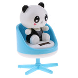 Maxbell Maxbell Solar Powered Toys Noding Head Figurine Model Home Car Ornament Panda Blue