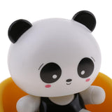 Maxbell Maxbell Solar Powered Toys Noding Head Figurine Model Home Car Ornament Panda Yellow