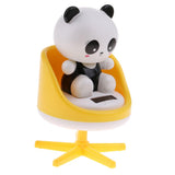 Maxbell Maxbell Solar Powered Toys Noding Head Figurine Model Home Car Ornament Panda Yellow