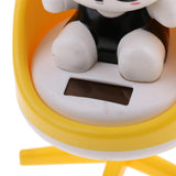 Maxbell Maxbell Solar Powered Toys Noding Head Figurine Model Home Car Ornament Panda Yellow