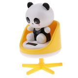 Maxbell Maxbell Solar Powered Toys Noding Head Figurine Model Home Car Ornament Panda Yellow