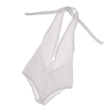 9x1/6 Halter Romper Jumpsuit Bikini for 12'' Female Action Figure Body White