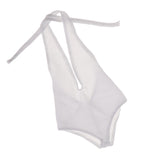 9x1/6 Halter Romper Jumpsuit Bikini for 12'' Female Action Figure Body White