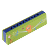 Maxbell Maxbell Cartoon Wood 10 Holes Animal Harmonica Mouth Organ Instrument Children Music Toy Green