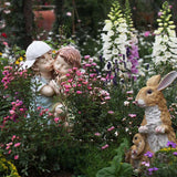 Maxbell Simulation Animal Model Resin Rabbits Statue Animal Model Home Office Garden Patio Sculpture Ornaments Collectibles - Aladdin Shoppers