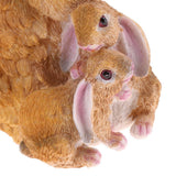 Maxbell Simulation Animal Model Resin Rabbits Statue Animal Model Home Office Garden Patio Sculpture Ornaments Collectibles - Aladdin Shoppers