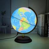 Maxbell Maxbell Retro Style Geographical World Globe Map Lights Lamp Toy Educational Blue