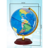 Maxbell Maxbell Retro Style Geographical World Globe Map Lights Lamp Toy Educational Blue