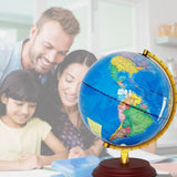 Maxbell Maxbell Retro Style Geographical World Globe Map Lights Lamp Toy Educational Blue