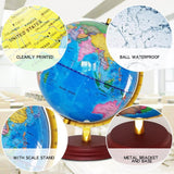 Maxbell Maxbell Retro Style Geographical World Globe Map Lights Lamp Toy Educational Blue