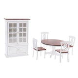 Maxbell 1/12 Dollhouse Miniature Room Furniture Table Chair Cupboard Set & Fridge