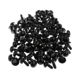 Maxbell 100pcs Black Round 100pcs Red Heart Safety Eyes Nose Toy DIY Supplies