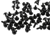 Maxbell 100pcs Black Round 100pcs Red Heart Safety Eyes Nose Toy DIY Supplies