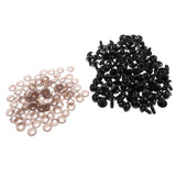 Maxbell 200pcs Black Plastic Safety Eye with Backs for Bear Doll DIY Craft 12mm 15mm