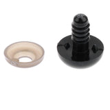 Maxbell 200pcs Black Plastic Safety Eye with Backs for Bear Doll DIY Craft 12mm 15mm
